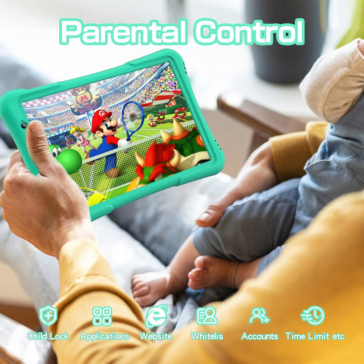 PRITOM Tableta para niños de 10 pulgadas Android 14, 32GB, Quad-Cor...