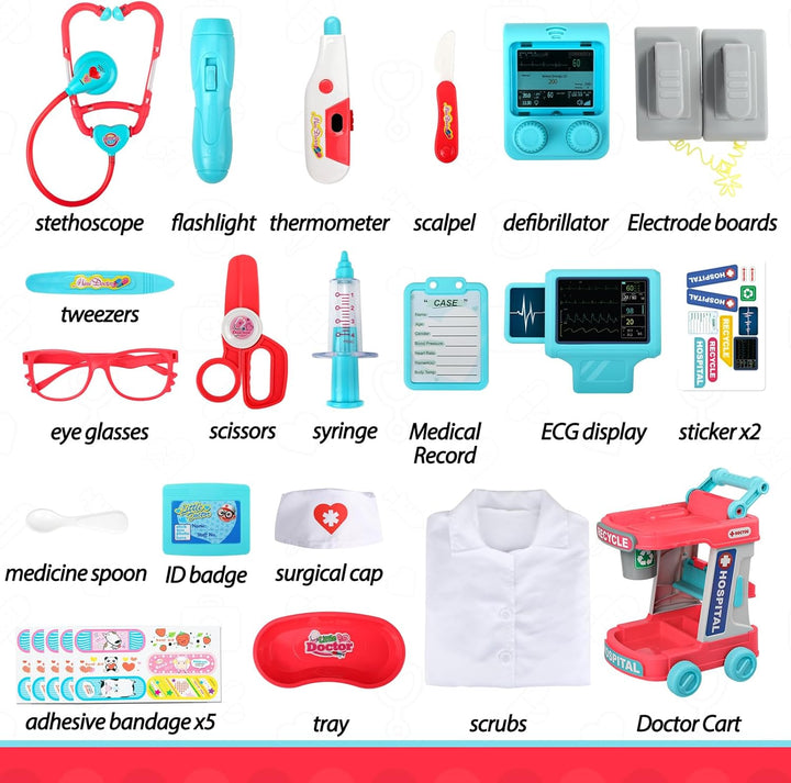 Kit de médico de juguete Liberry para niños pequeños de 2, 3