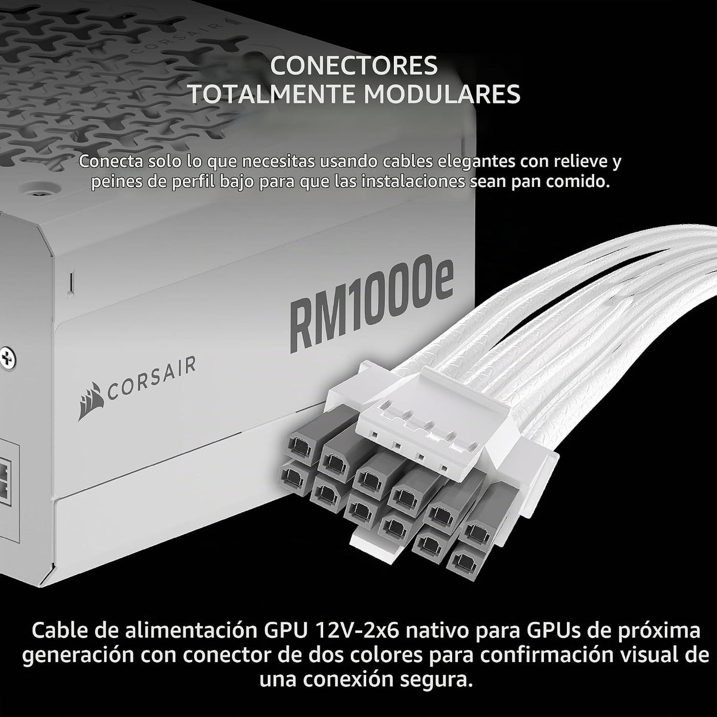 CORSAIR RM1000e (2025) Fuente de alimentación completamente modular...