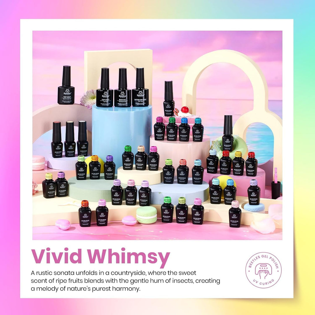 Beetles - Juego de esmaltes de gel primaverales, 36 colores pastel,...
