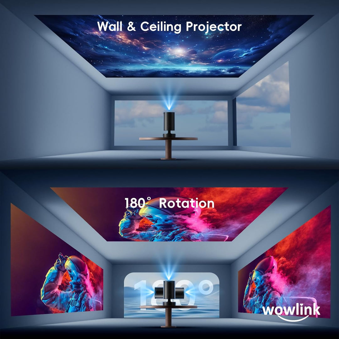 [Aplicaciones integradas y actualizado 2026] Mini proyector con WiF...