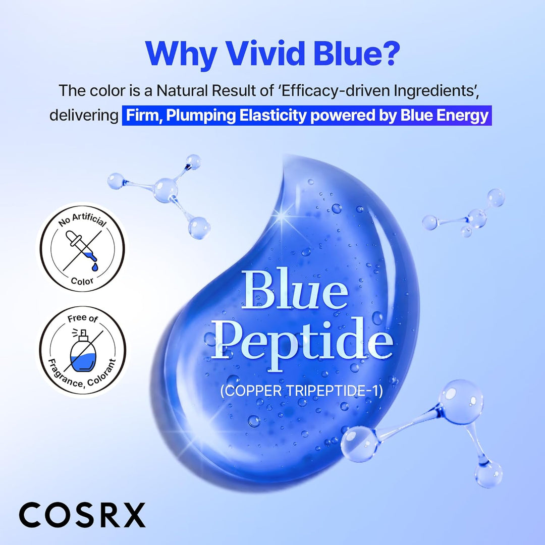 COSRX The Blue Copper Peptide Bakuchiol Serum, suero rellenador de...