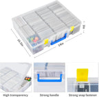 Caja de coleccionista de juguetes compatible con Teenymates para figuras de animales de fiesta, caja de almacenamiento de tarjetas de intercambio, más de 2300 estuche organizador de cartas de juego