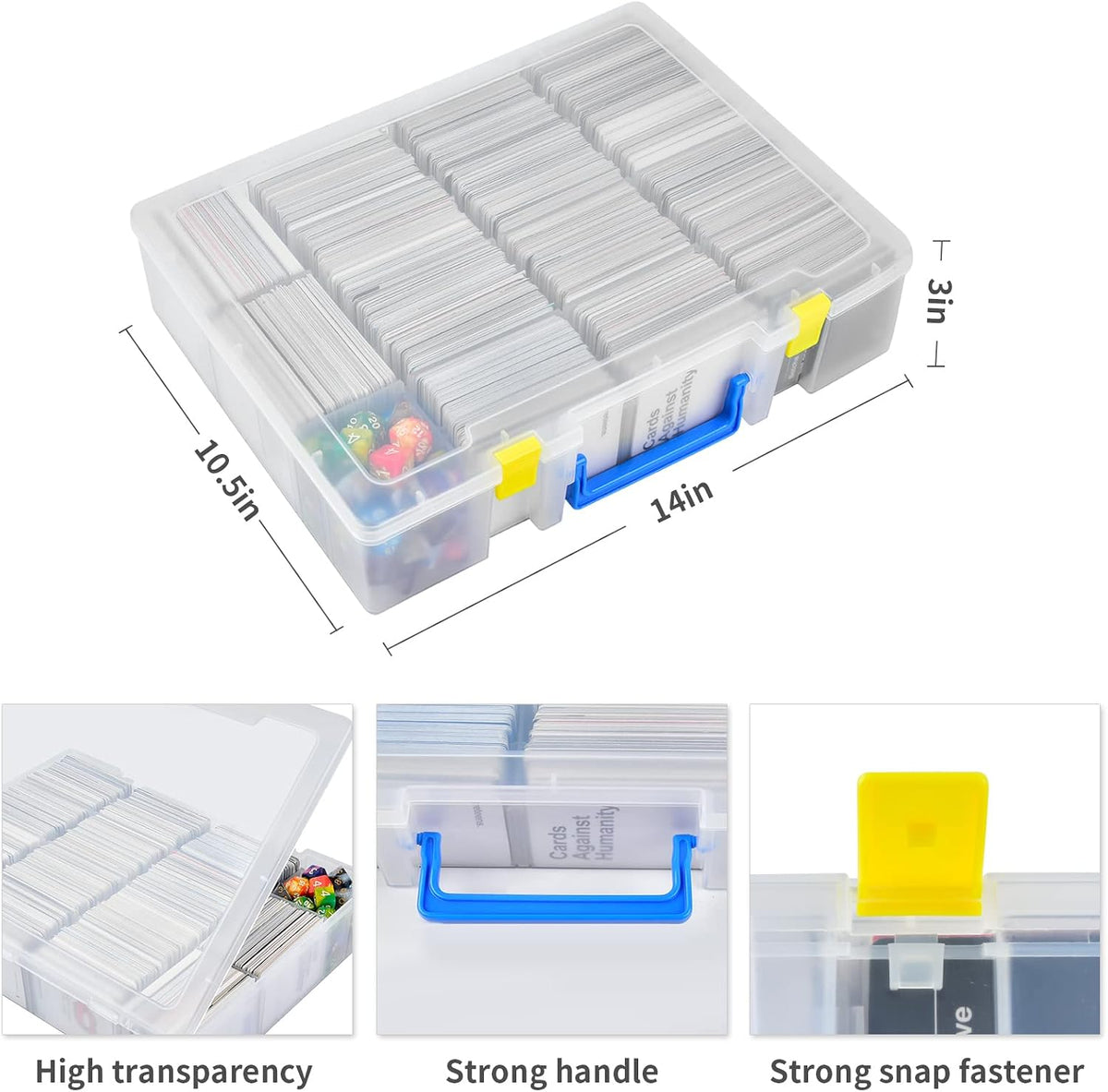 Caja de coleccionista de juguetes compatible con Teenymates para figuras de animales de fiesta, caja de almacenamiento de tarjetas de intercambio, más de 2300 estuche organizador de cartas de juego