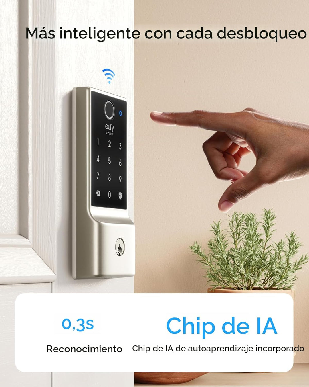 eufy Security Smart Lock C220, cerradura inteligente de puerta sin...