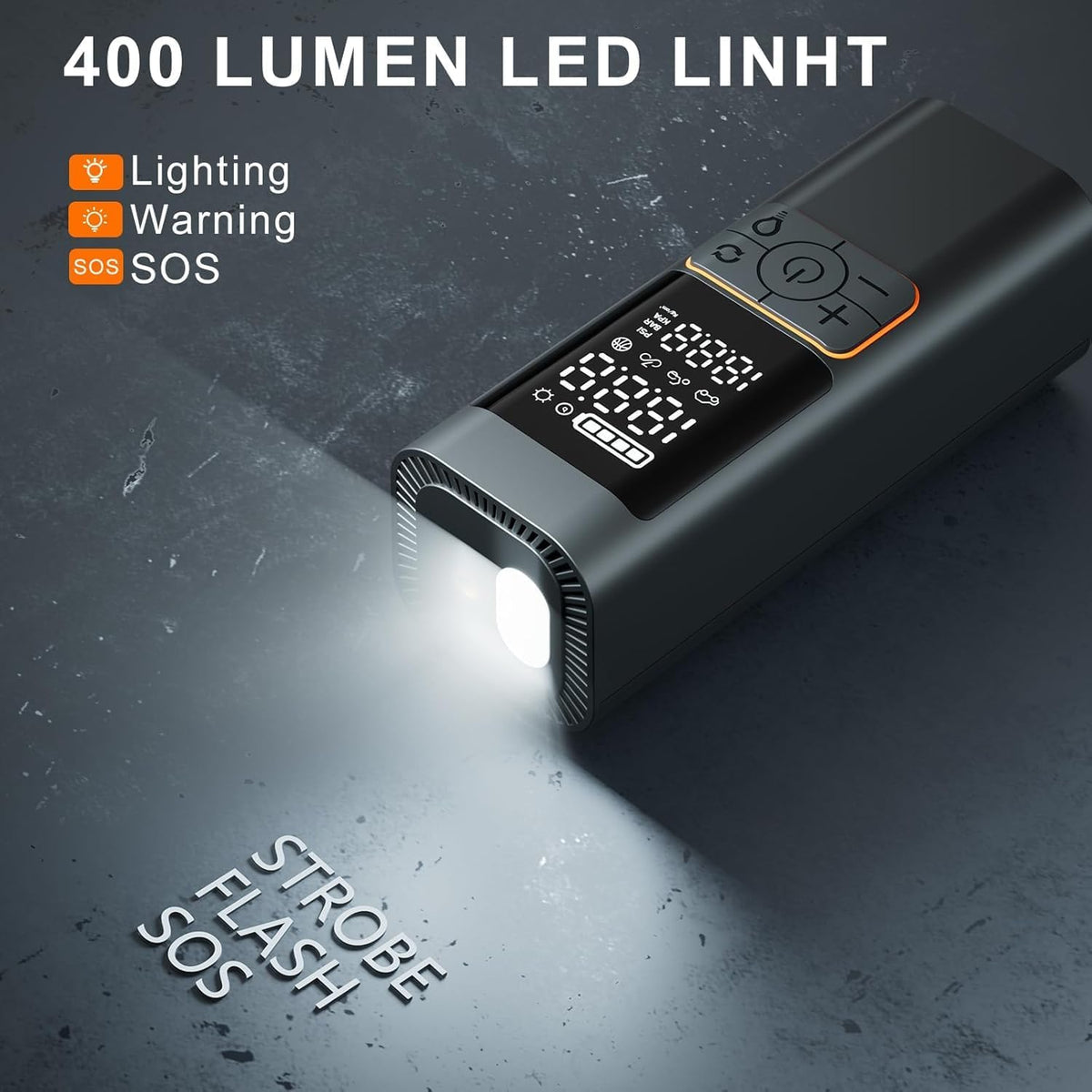 Inflador de neumáticos inalámbrico de 6000 mAh, compresor de aire p...