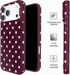 VELVET CAVIAR Funda para iPhone 18 Pro | Cherry Cola Polka Dot
