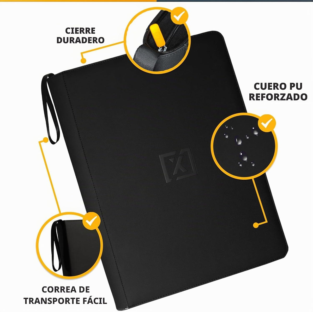 X PRO - Carpeta para tarjetas de más de 1000 tarjetas, viene con 200 fundas para tarjetas, compatible con TCG, Sports, MTG y más, carpeta de 16 bolsillos para tarjetas, carpeta TCG