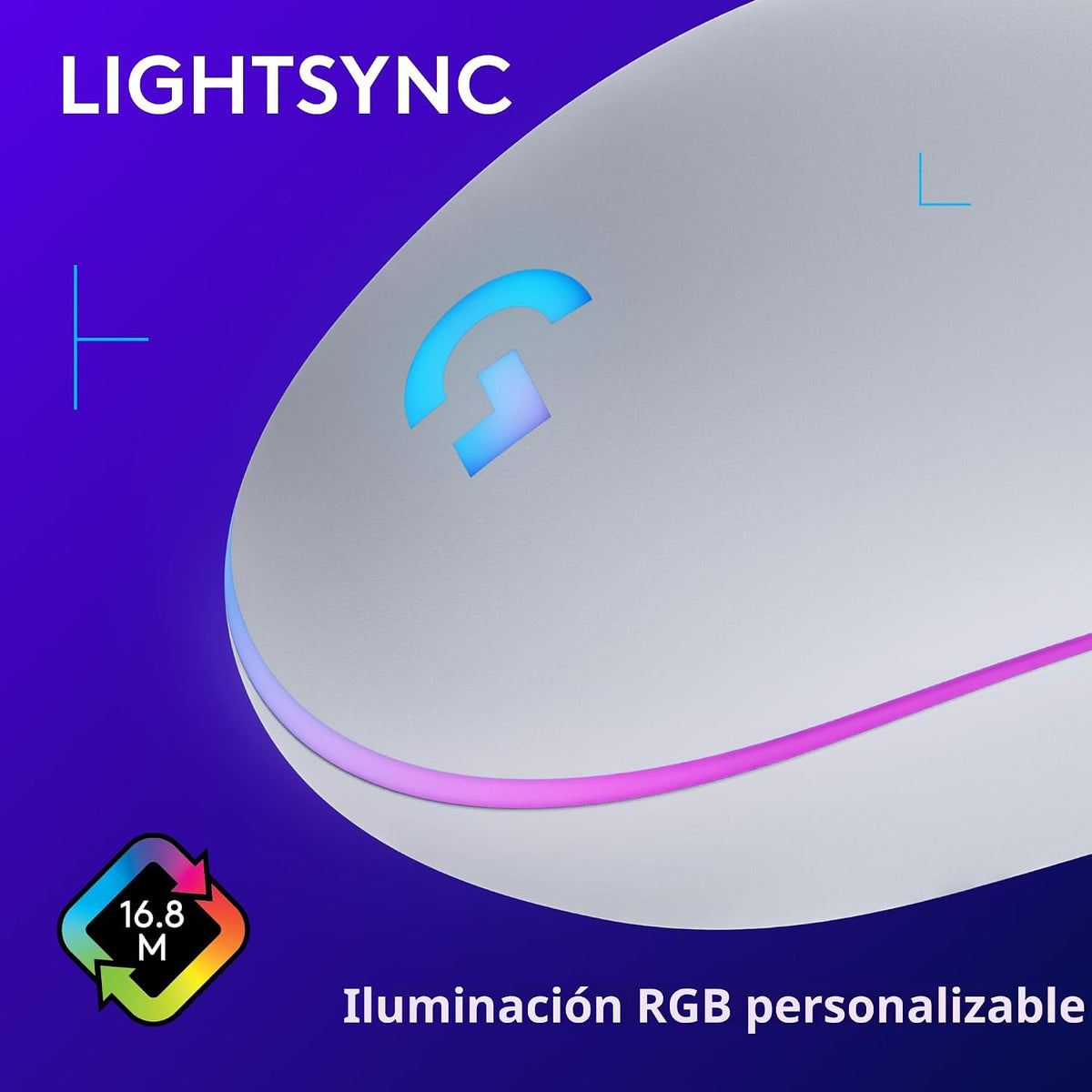Logitech G203 - Mouse cableado para juegos, 8,000 DPI, efecto óptic...