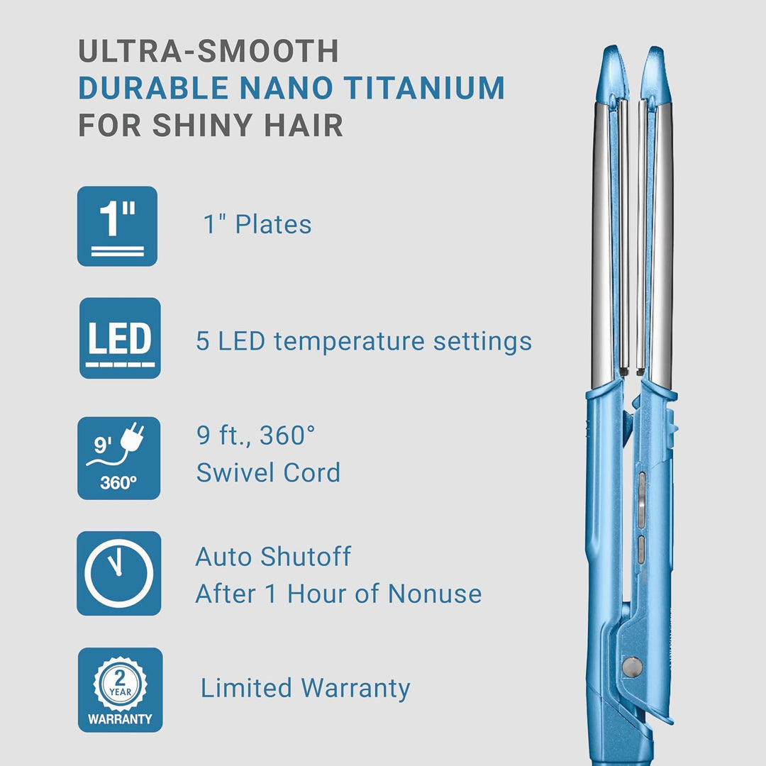 BaBylissPRO Plancha de acero inoxidable ultra suave de 1