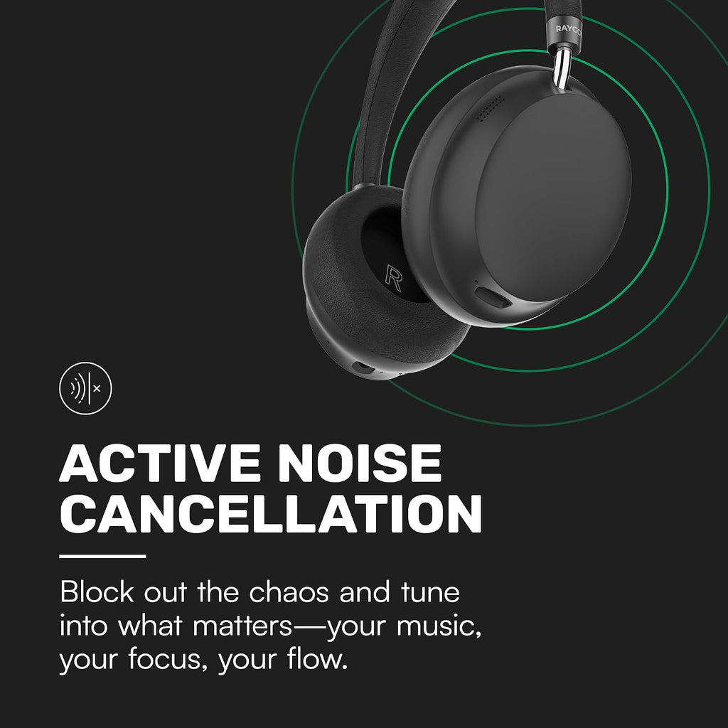 Raycon The Essential - Auriculares Bluetooth con 3 modos ANC, color negro