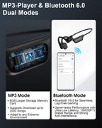 Auriculares de conducción ósea, auriculares de natación, auriculares de
