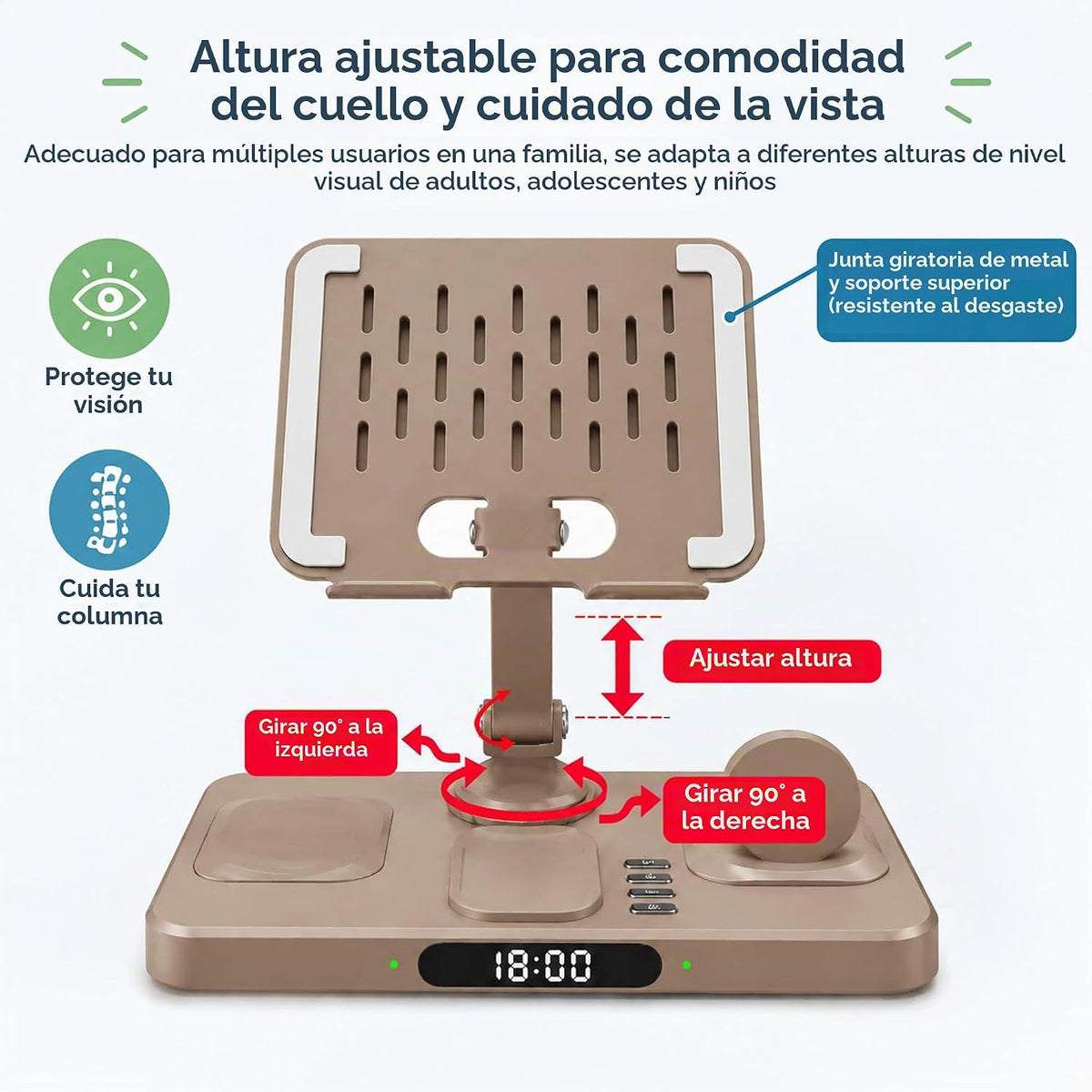 Estación de carga inalámbrica para dispositivos Apple, solo para carga de