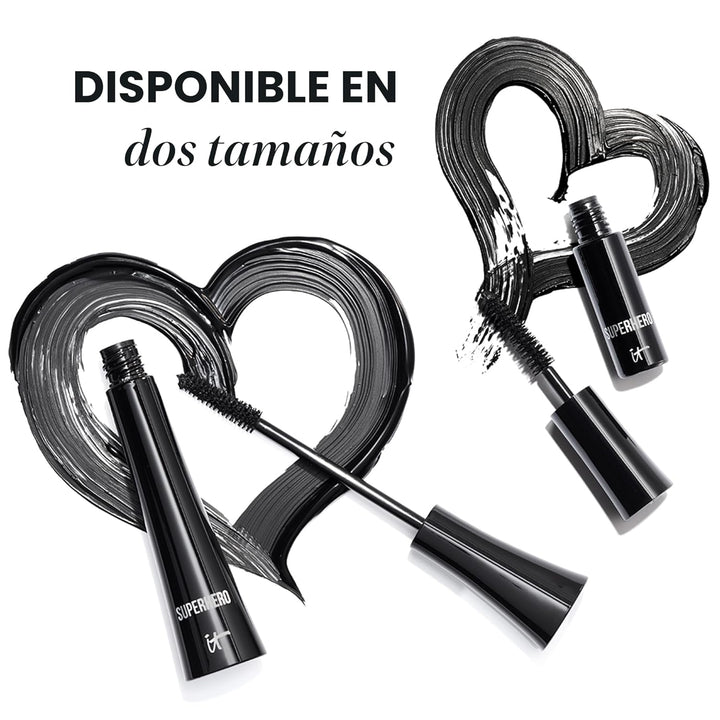 IT Cosmetics Máscara de pestañas de superhéroe: rímel negra volumin...
