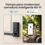 DESLOC K221 Cerradura Inteligente con Huella y Manija, Batería de 16 Meses