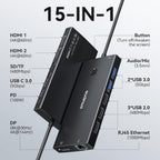 Estación de acoplamiento para portátil USB C Monitor dual con 2 HDMI 4K DP