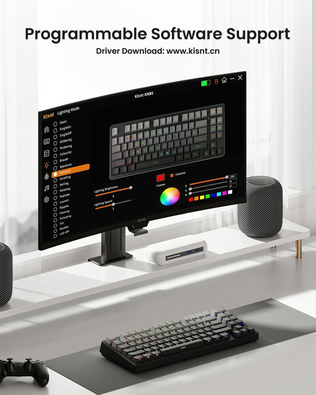 Wireless Mechanical Keyboard,Gasket Mounted Creamy Sound,Bluetooth\...