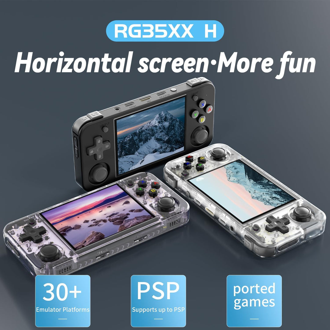 RG35XX H Juego de mano retro con sistema Linux, RG35XXH Pantalla IP...