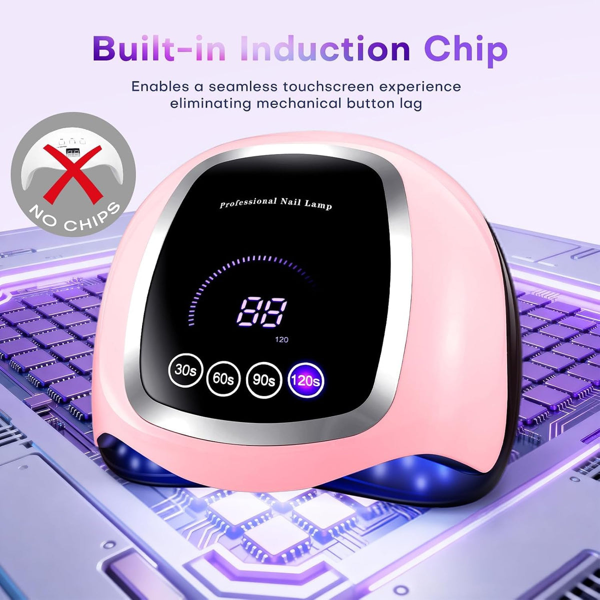 Gugusure Lámpara de uñas LED UV, secador de uñas mejorado de 180W p...