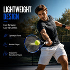 Raquetas de tenis OPPUM PRO-500 para adultos, paquete de 2 raquetas preencordadas para principiantes e intermedios con bolsa de transporte y 2 pelotas, cabeza sobredimensionada de 105 pulgadas