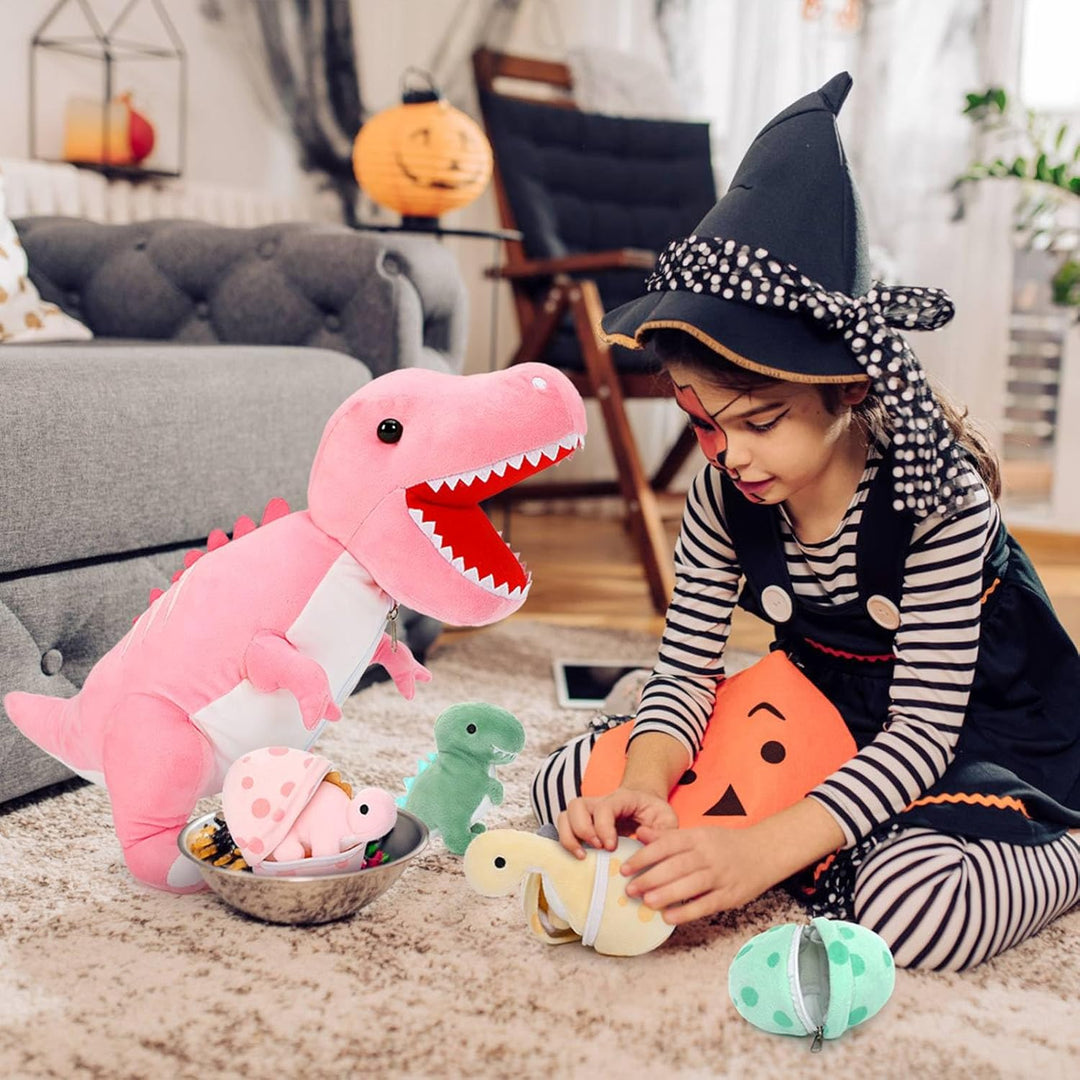 MorisMos - Animal de peluche de dinosaurio con bebés, mamá dino T-r...