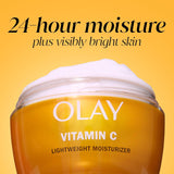 Olay Hidratante facial con vitamina C, crema iluminadora para mujer...