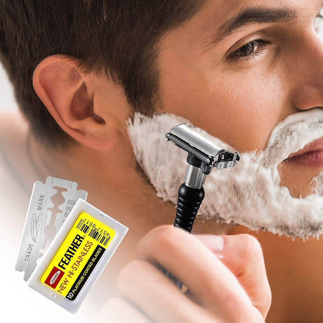 Feather Cuchillas de afeitar de seguridad de doble filo, (50 unidad...