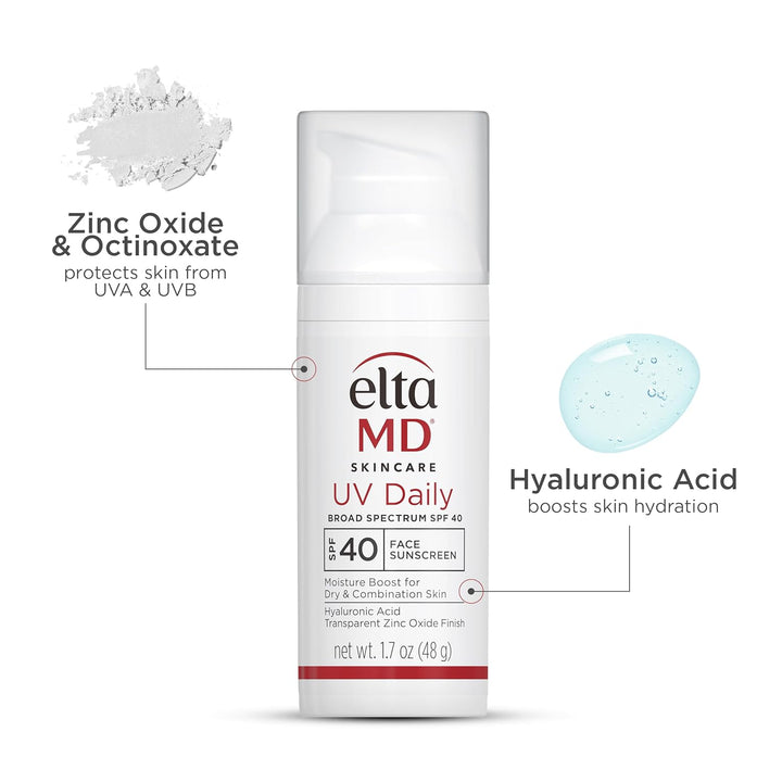EltaMD - Hidratante facial con protector solar UV diario con óxido...
