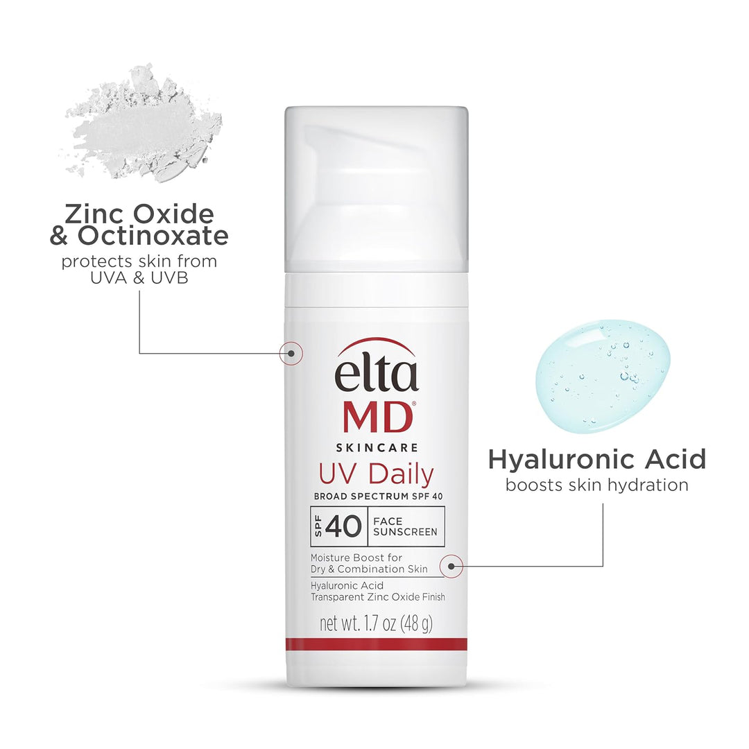 EltaMD - Hidratante facial con protector solar UV diario con óxido...