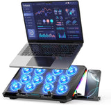 Trullypine Almohadilla de refrigeración para laptop con 12 ventilad...