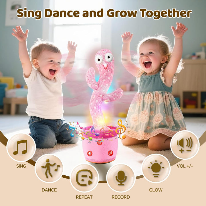 Juguete recargable de cactus parlante bailarín para bebés pequeños,...