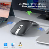 Ratón de viaje inalámbrico Bluetooth Arc, Bluetooth 5.0\/4.0 y 2.4G...