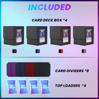 UAONO Caja de cartas para MTG Commander, se adapta a 100 tarjetas de doble