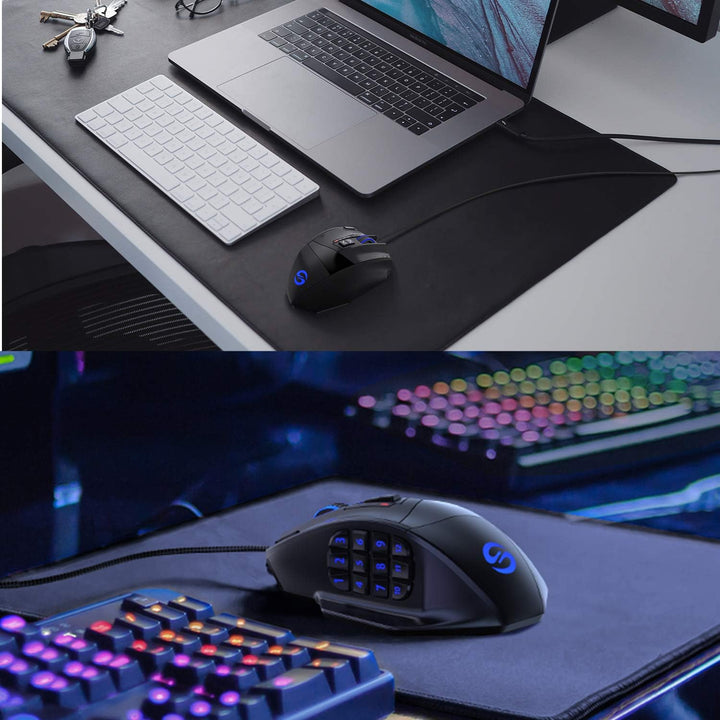 UtechSmart Venus Gaming Mouse RGB con cable, 16400 DPI de alta prec...