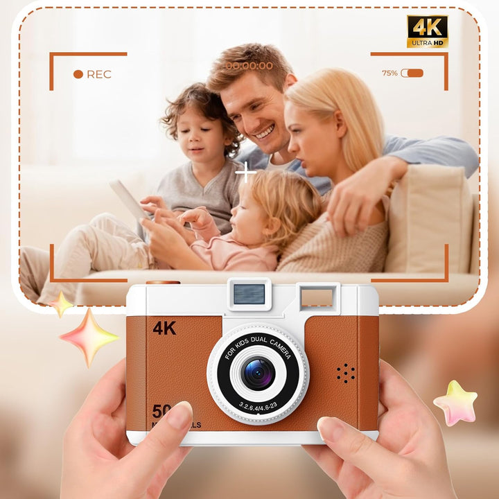Cámara infantil de 50.0 megapíxeles para niños de 5 a 13 años con W...