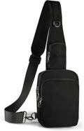 Bolso bandolera con cierre de cremallera, bloqueo RFID y resistente al agua para hombres y mujeres