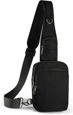 Bolso bandolera con cierre de cremallera, bloqueo RFID y resistente al agua para hombres y mujeres