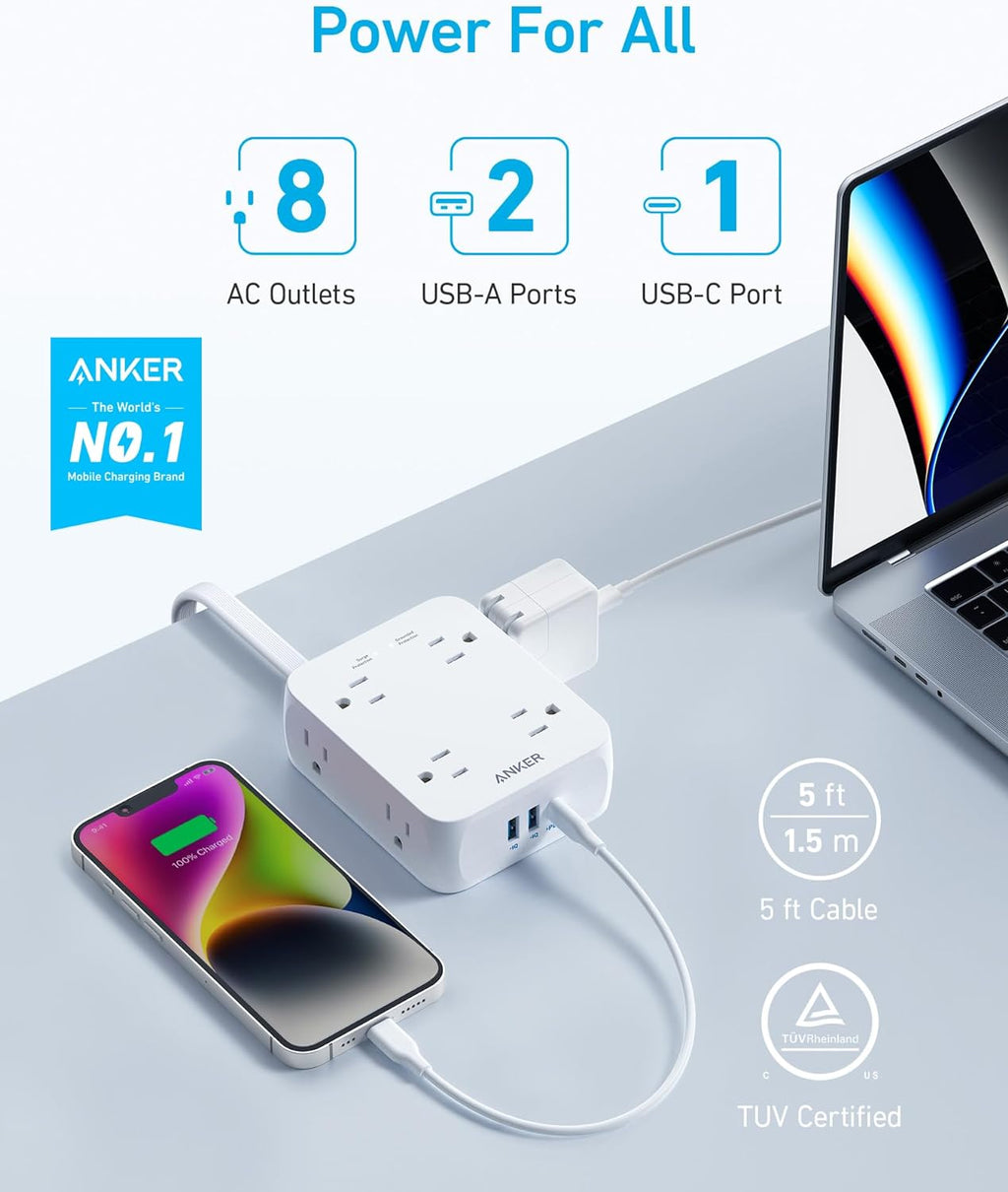 Anker - Regleta de alimentación con protector de sobretensiones 2000J
