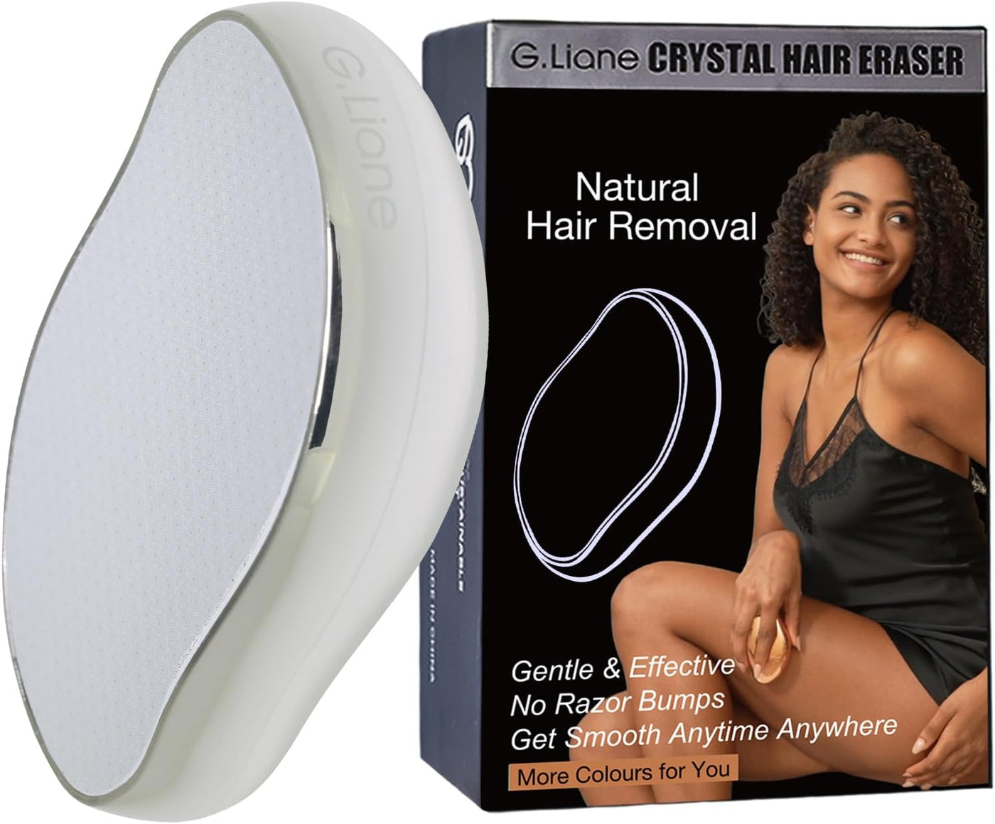 G.Liane Depilación de cristal, removedor de pelo de cristal sin dol...