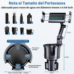Portavasos para teléfono y tableta, 2 en 1, iPad con brazo extensible ajustable para teléfono de 4.7 a 10 pulgadas, soporte para tableta compatible con iPad Pro Air Mini, Fire, iPhone 17, Galaxy