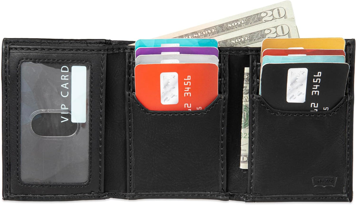 Levi's Billetera triple RFID para hombre, elegante y delgada, i...