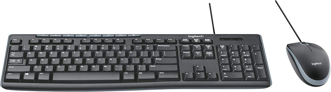 Logitech Media Combo MK200 Teclado de tamaño completo y ratón óptic...