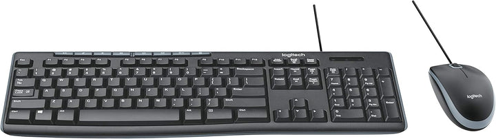 Logitech Media Combo MK200 Teclado de tamaño completo y ratón óptic...