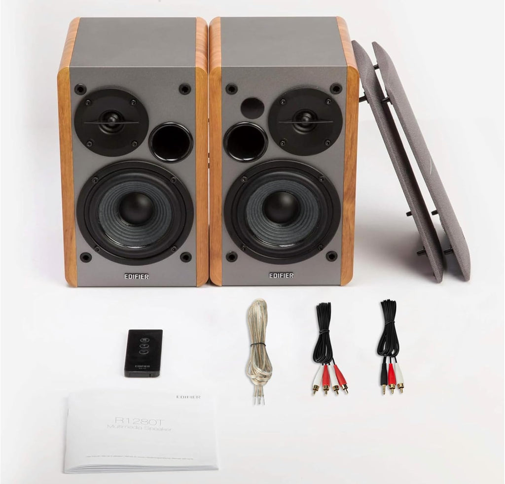 Altavoces de estante eléctricos Edifier R1280T, monitores de campo cercano 2.0 activo, altavoz monitor de estudio 42 vatios RMS