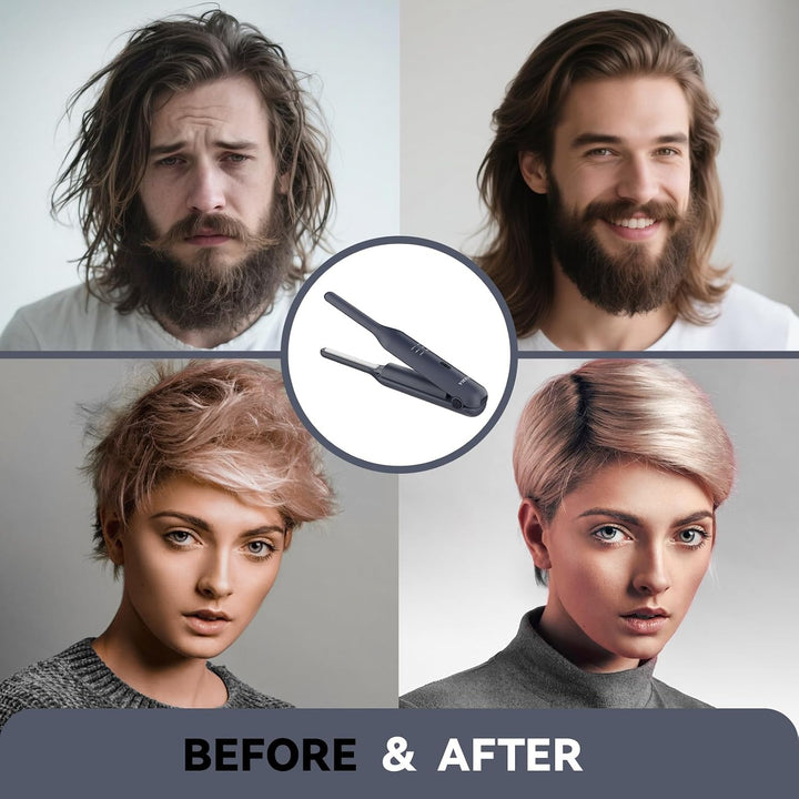 VIKICON Mini Beard & Hair Straightener, Cordless Small Pencil Flat...
