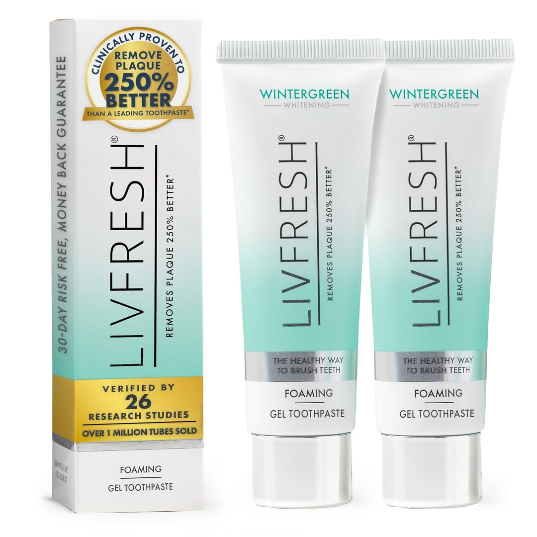 Gel dental LIVFRESH, clínicamente probado para eliminar la placa un...