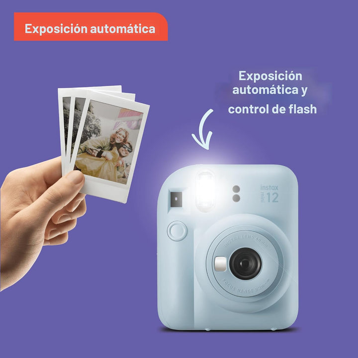 Fujifilm Cámara Instax Mini 12 de película instantánea, color blanc...