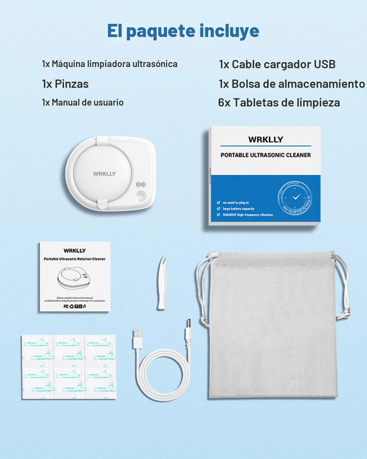 Máquina limpiadora de retenedores inalámbrica, cápsula de limpieza...