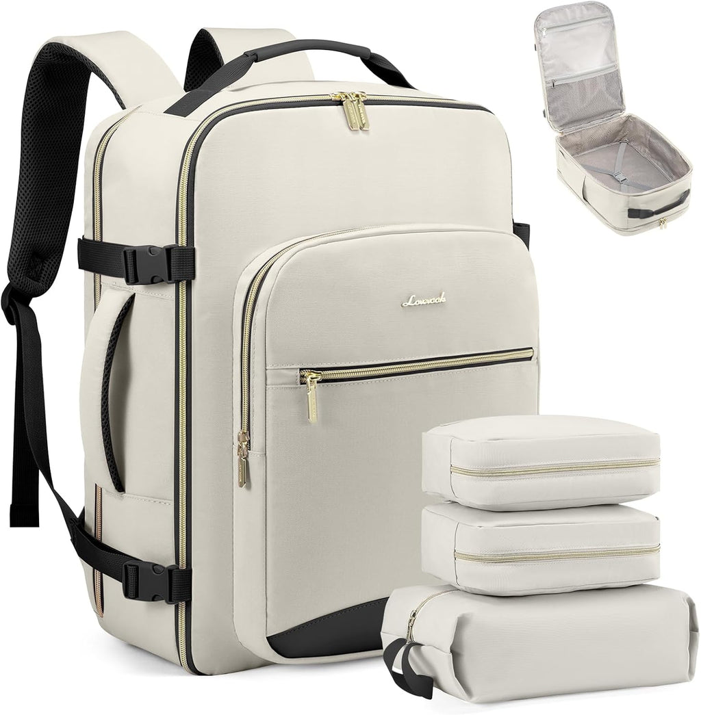 LOVEVOOK Mochila de viaje para mujeres y hombres, 40L, aprobada por...