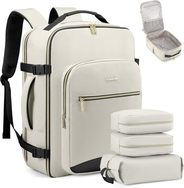 LOVEVOOK Mochila de viaje para mujeres y hombres, 40L, aprobada por...